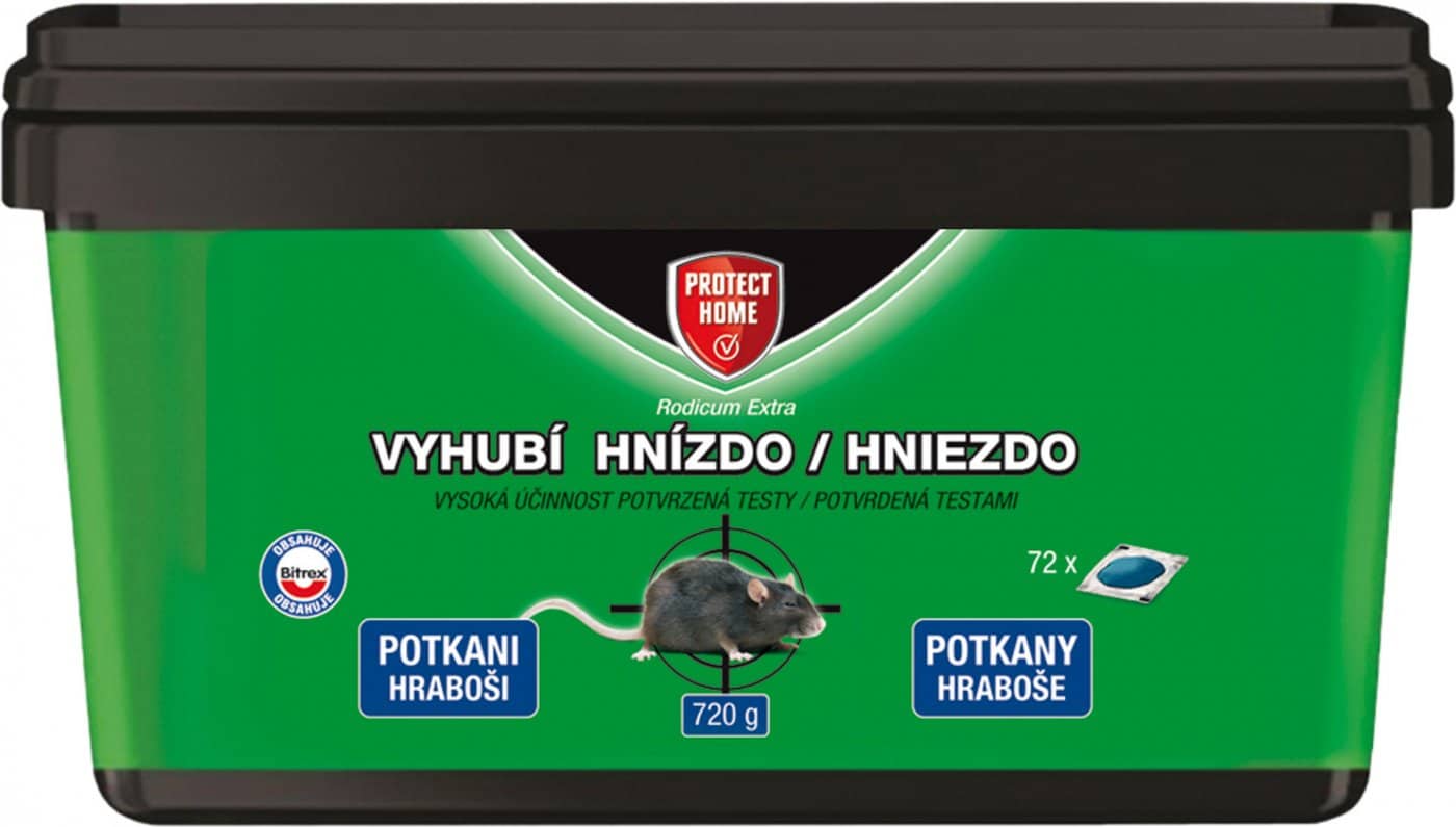 RODICUM EXTRA Mäkká návnada Potkany a hrabošov 720g Protect Home – Obrázok 2